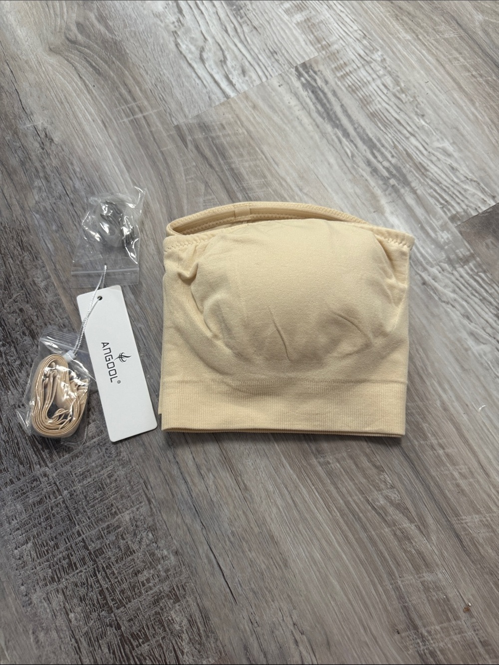 Amazon Seamless Strapless Bandeau Bra - Beige